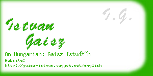 istvan gaisz business card